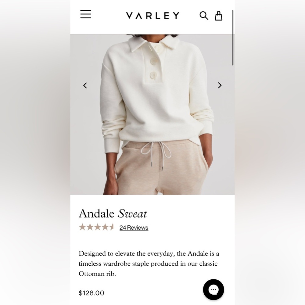 Varley Andale Sweat, Small